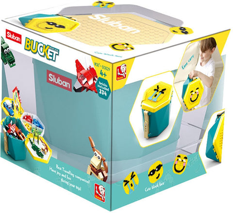 SLUBAN BLOCK BUCKET-BOY RANGE -- سلوبان قطع تركيب صندوق ألعاب مشكلة 334 قطعة