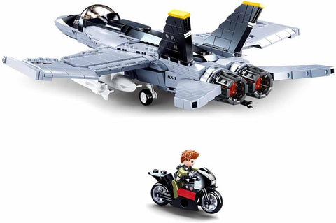 SLUBAN MODELBRICKS- F/A-18E SUPER BUMBLEBEE -- سلوبان طائرة سوبر بامبلي 682 قطعة