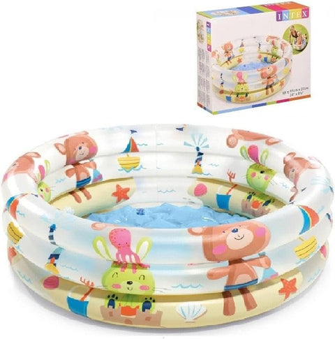 INTEX DINOSAUR 3 RING BABY POOL--انتكس - حوض سباحة للأطفال ذو 3 حلقات على شكل ديناصور