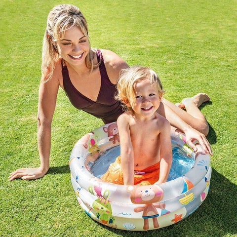 INTEX DINOSAUR 3 RING BABY POOL--انتكس - حوض سباحة للأطفال ذو 3 حلقات على شكل ديناصور