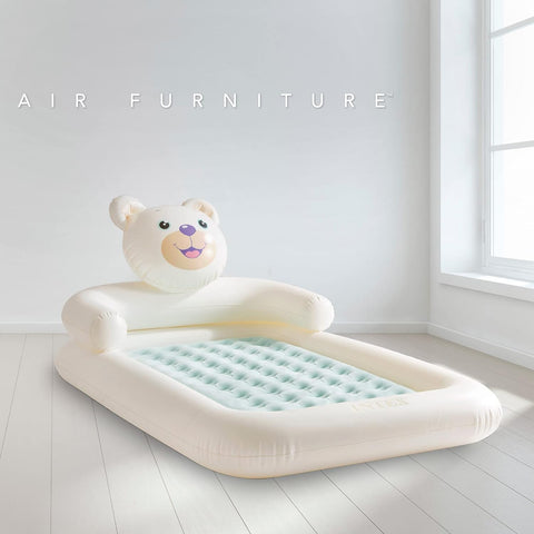 Intex Bear Kidz Inflatable Travel Bed with Piston Pump--سرير سفر قابل للنفخ مع مضخة مكبس من شركة