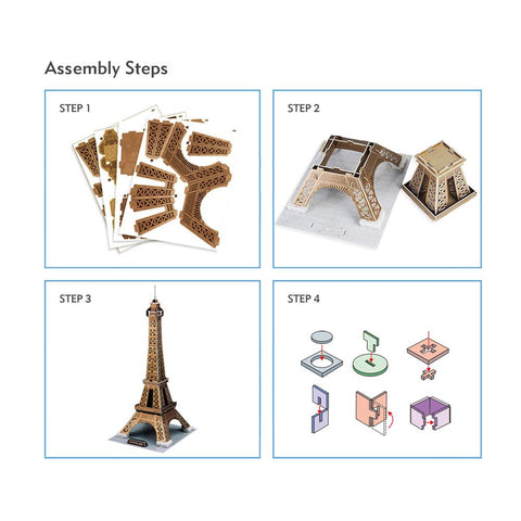 Cubic Fun Eiffel Tower Shaped 3D Puzzle - 39 Pieces --بازل ثلاثي الابعاد على شكل برج ايفل من كيوبك فن 39 قطعة