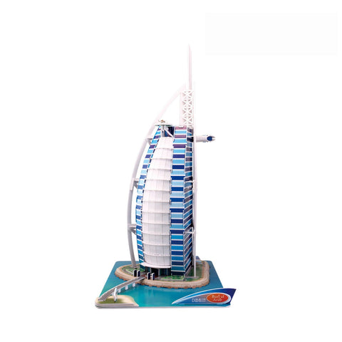 Cubic Fun Burj al Arab 3D Puzzle, 101 Pieces--كيوبك فن - احجية برج العرب ثلاثية الابعاد - 101 قطعة، طفل