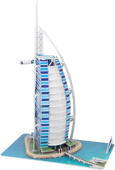 Cubic Fun Burj al Arab 3D Puzzle, 101 Pieces--كيوبك فن - احجية برج العرب ثلاثية الابعاد - 101 قطعة، طفل