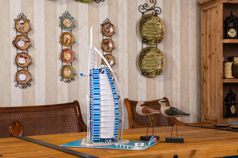 Cubic Fun Burj al Arab 3D Puzzle, 101 Pieces--كيوبك فن - احجية برج العرب ثلاثية الابعاد - 101 قطعة، طفل