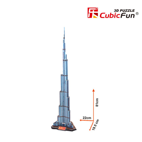 Cubicfun C C151H 3D Puzzle Burj Khalifa  92PCS--أحجية ثلاثية الأبعاد برج خليفة 92 قطعة، الورق، من كيوبيك فن