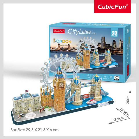 3D PUZZLE CITYLINE LONDON 107 PCS--أحجية ثلاثية الأبعاد مدينة لندن 107 قطعة