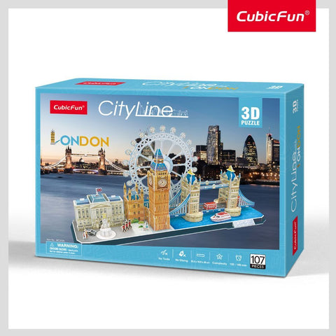 3D PUZZLE CITYLINE LONDON 107 PCS--أحجية ثلاثية الأبعاد مدينة لندن 107 قطعة