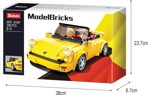 MODELBRICKS-930 Sport Car- 290 PCS--سلوبان قطع تركيب سيارة أصفر  -  290 قطعة