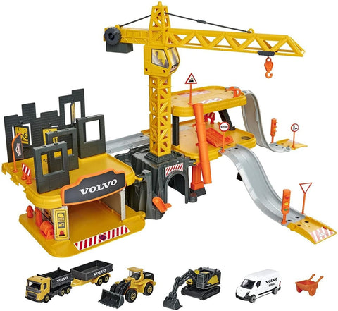 Majorette Creatix Construction + 5 Volvo vehicles--مجموعة اعمال البناء + 5 مركبات فولفو