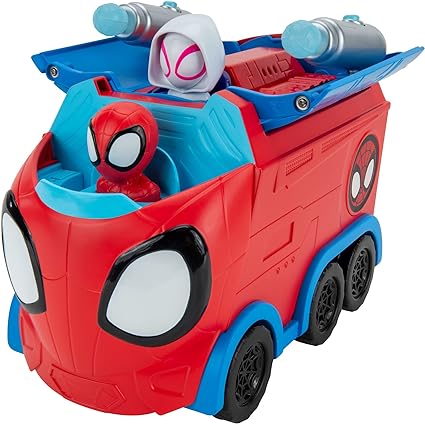 Spidey N Friends - Deluxe Feature Vehicle (Web Spinning Hauler)--سبايدي مركبة مميزة فاخرة 3 في 1