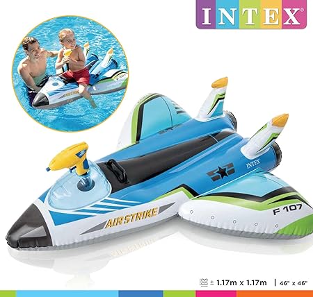 INTEX 57536Np Water Gun Plane Ride-Ons--طائرة ركوب على شكل مسدس مائي من انتيكس