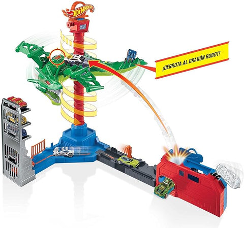 HW City Air Attack Dragon Playset--مجموعة لعب تنين الهجوم الجوي للمدينة من إتش دبليو