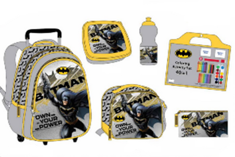 BATMAN 45 IN 1 Trolley Set (16" Trolley) BATMAN--طقم شنطة ترولي 45 في 1 باتمان 16 انش