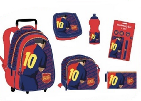 FC BARCELONA 12 in 1 Trolley Set (16" Trolley) FC BARCELONA--طقم شنطة ترولي 12 في 1 برشلونة 16 انش