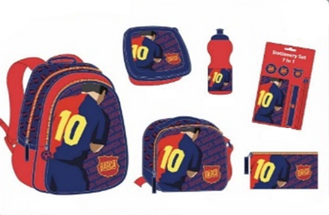 FC BARCELONA 12 in 1 Backpack Set (16" Backpack) FC BARCELONA--طقم شنطة ظهر 12 في 1 برشلونة 16 انش