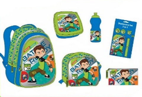 BEN10 12 in 1 Backpack Set (16" Backpack) BEN10--طقم شنطة ظهر 12 في 1 بين تن 16 انش