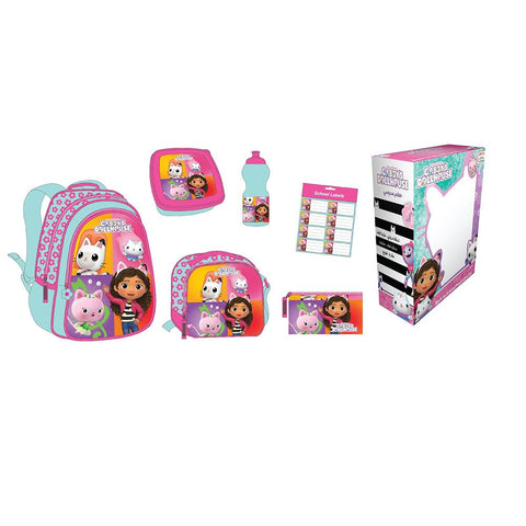 GABBY'S DOLL HOUSE 6 in 1 Trolley Set (16" Trolley) GABBY'S DOLL HOUSE--طقم شنطة ترولي 6 في 1 جابي دول 16 انش