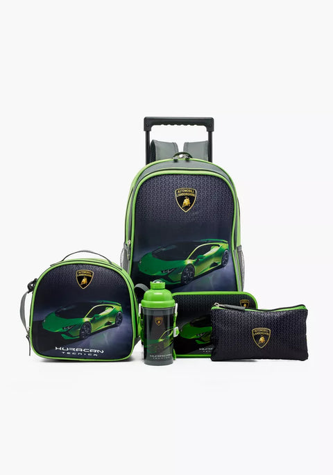 LAMBORGHINI 5 in 1 Backpack Set (16" Backpack)--طقم شنطة ظهر 5 في 1 لامبورجيني 16 انش