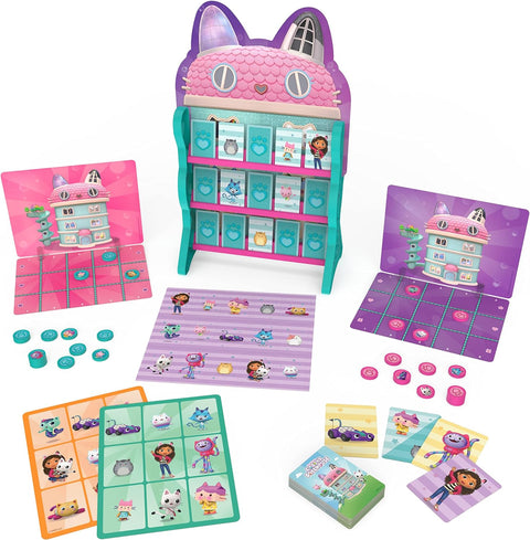 Gabby’s Dollhouse, Games HQ Checkers Tic Tac Toe Memory Match Go Fish Bingo Cards Board Games --لعبة بيت دمى غابيز دولهاوس العاب لوحية وستلزمات حفلات