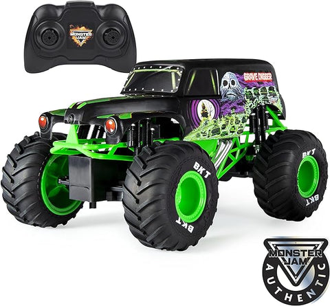 Monster Jam, Official Grave Digger Remote Control Truck 1:15 Scale, 2.4GHz --شاحنة جريف ديجر من مونستر بمقياس 1:15، وتعمل بجهاز تحكم عن بعد متعدد الألوان