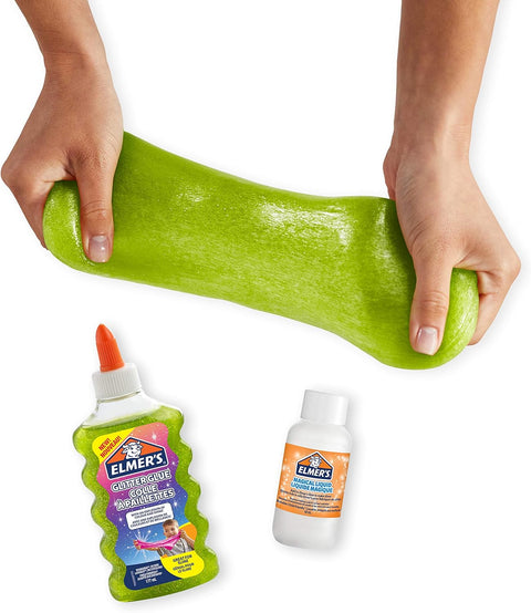 ELMERS Glitter Glue Green Washable 177ml--ايلميرز سائل غراء اخضر لامع 177ملم