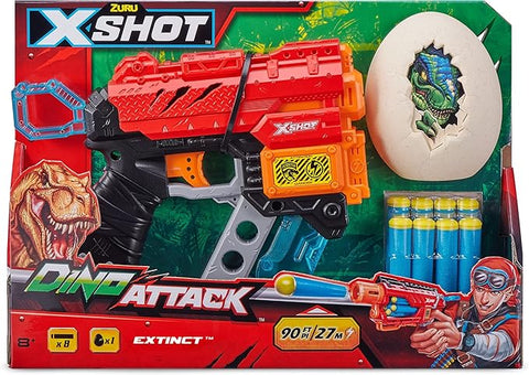 X-Shot Dino Attack Extinct (1Medium Egg,8Darts)-- هجوم الديناصور إكس شوت المنقرض (بيضة متوسطة و8 سهام)