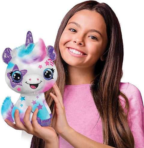 Canal Toys Airbrush Plush - Unicorn--لعبة الدمية المحشوة يونيكورن مع بخاخ للتلوين من كانال تويز