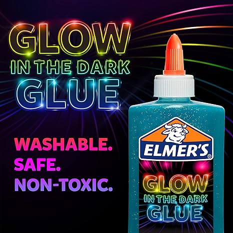 ELMERS GLOW GLUE BLUE 147ML 1 PC--ايلميرز سائل غراء ازرق مشع حبة 147مل