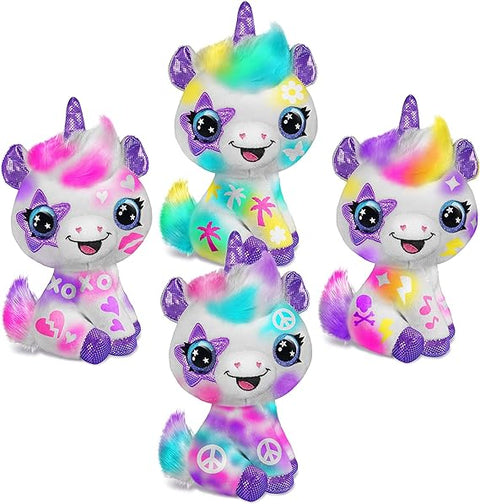 Canal Toys Airbrush Plush - Unicorn--لعبة الدمية المحشوة يونيكورن مع بخاخ للتلوين من كانال تويز