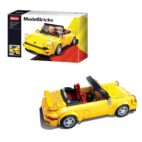 MODELBRICKS-930 Sport Car- 290 PCS--سلوبان قطع تركيب سيارة أصفر  -  290 قطعة