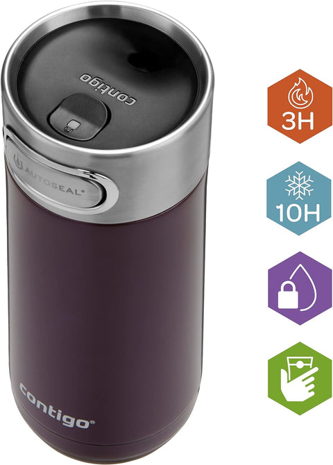 Contigo Autoseal Luxe Vacuum Insulated S-Mov--كوب حراري مفرغ فاخر باغلاق تلقائي للسفر من كونتيجو