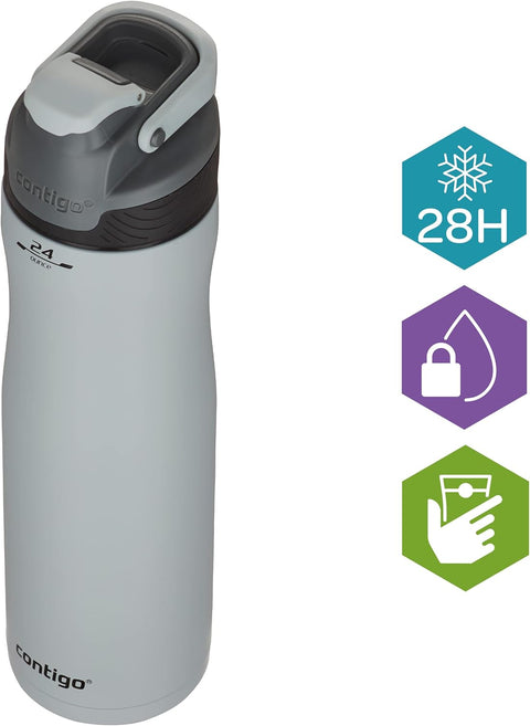 Contigo Autoseal Chill - Vacuum Insulate-Macron--زجاجة شرب باردة ذاتية الغلق من كونتيجو بلون اسود غير لامع