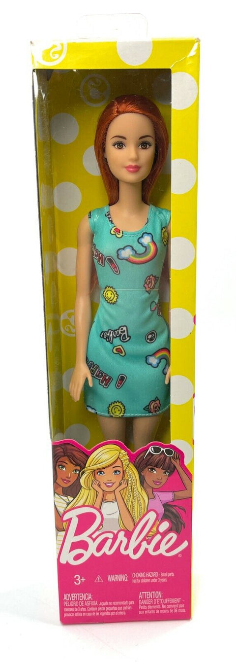 Barbie  Dolls Wearing Heart-Print Dresses & Platform Sneakers, for 3 to 7 Year Olds--باربي دمية عصرية للبنات