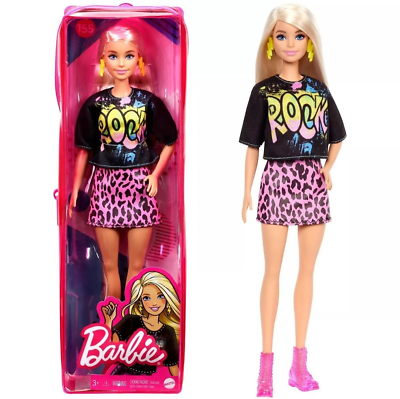 BARBIE FASHIONISTAS DOLLS FBR37 --دمى باربي فاشونيستاس بملابس وإكسسوارات عصرية، وألعاب وهدايا للأطفال، وألوان شعر وبشرة متنوعة