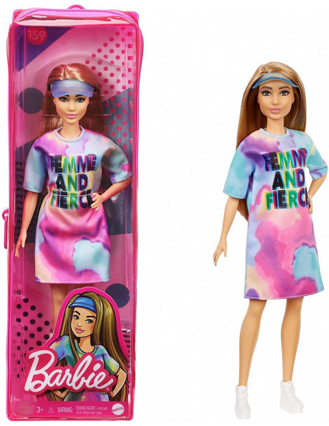 BARBIE FASHIONISTAS DOLLS FBR37 --دمى باربي فاشونيستاس بملابس وإكسسوارات عصرية، وألعاب وهدايا للأطفال، وألوان شعر وبشرة متنوعة