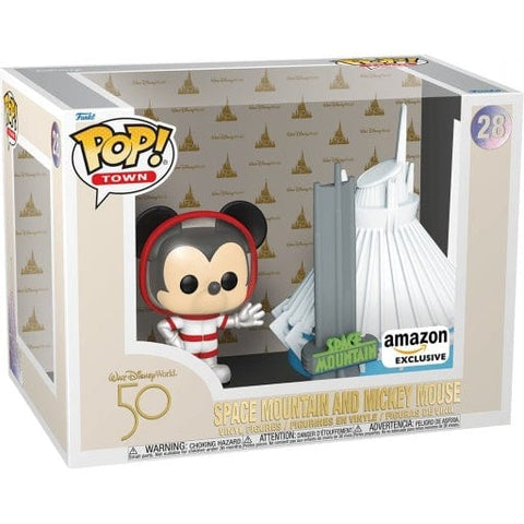 Funko Pop! Town: Walt Disney World 50th - Space Mountain and Mickey Mouse--فانكو بوب! تاون والت ديزني وورلد 50- جبل الفضاء وميكي ماوس