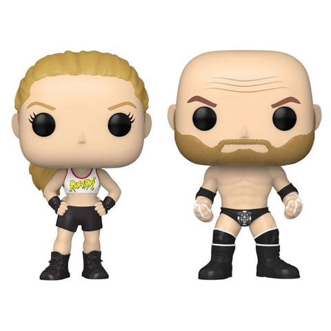 Funko Pop WWE Rousey and Triple H Collectible Vinyl Figure 2 Pack --فانكو بوب! دبليو دبليو اي: روسي وتريبل اتش مجسم فينيل قابل للتجميع - 70621