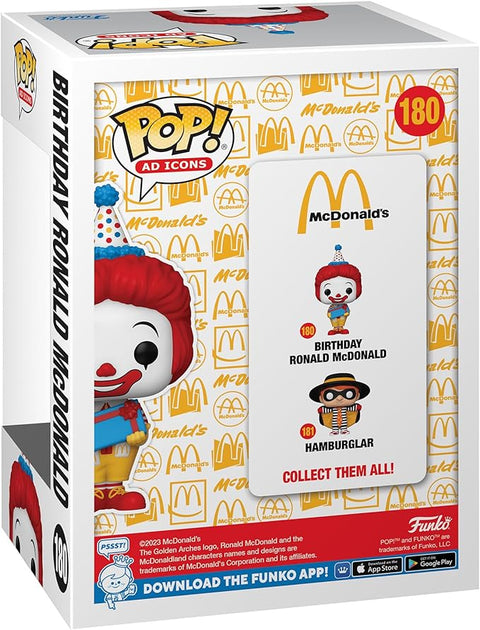 Funko Pop! Ad Icons: Mcdonalds - Birthday Ronald, Collectible Vinyl Figure--فانكو بوب مجسم ماكدونالدز  مجسم فينيل قابل للتجميع