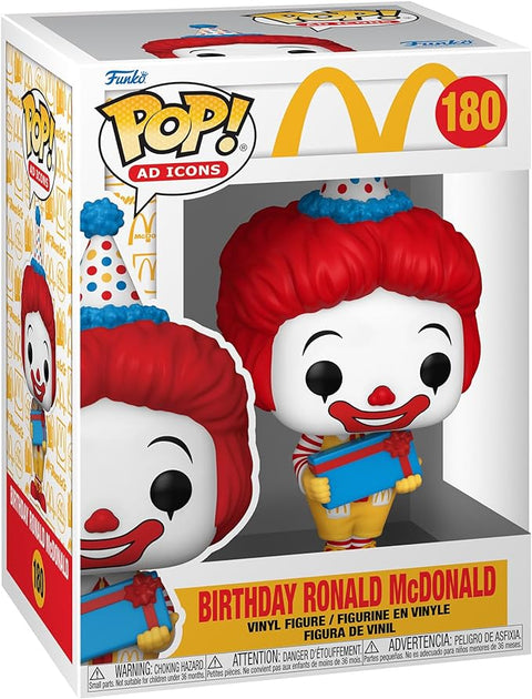 Funko Pop! Ad Icons: Mcdonalds - Birthday Ronald, Collectible Vinyl Figure--فانكو بوب مجسم ماكدونالدز  مجسم فينيل قابل للتجميع