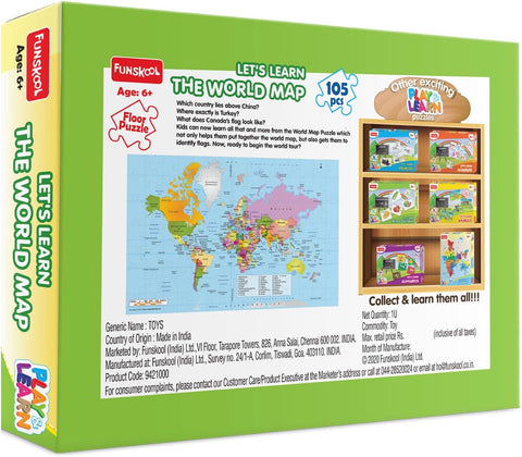 Funskool WORLD MAP --لعبة خريطة العالم التعليمية للاطفال من فان سكول