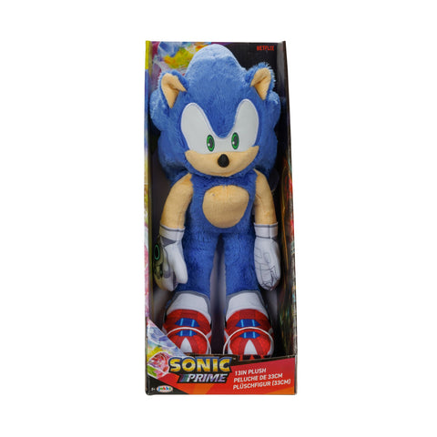 Sonic The Hedgehog Sonic Prime 13 inch Plush Figure Doll--سونيك - دمية محشوة برايم 13 انش