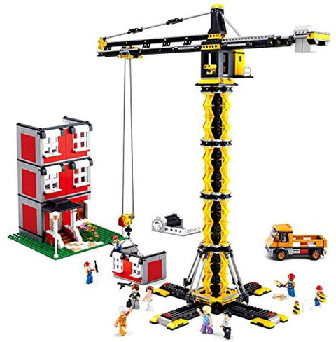 SLUBAN CONSTRUCTION-Crane truck(1461PCS)--سلوبان قطع تركيب رافعة بناء عملاقة 1461 قطعة