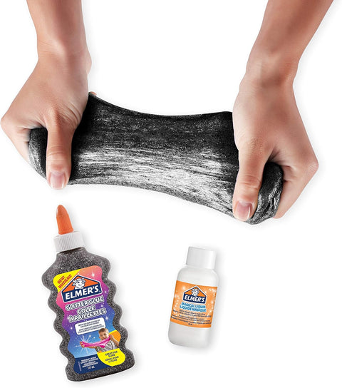 ELMERS Glitter Glue black Washable 177ml--ايلميرز سائل غراء اسود لامع 177ملم