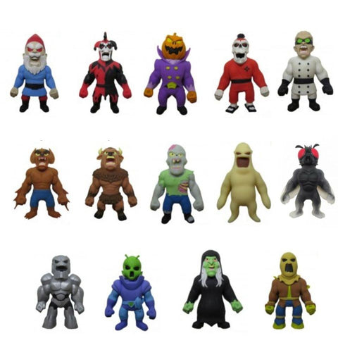 MONSTERFLEX 5 Series - New Collection of 14 different stretchable monsters 15 cm in Stand alone blister Series 5--سلسلة مجموعة جديدة من 14 وحشًا مختلفًا قابل للتمدد, 15 سم الاصدار الخامس