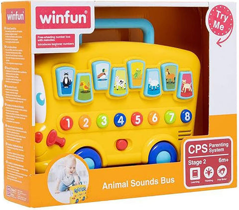 WINFUN Animal Sounds Bus--لعبة الباص التعليمية والموسيقية للاطفال