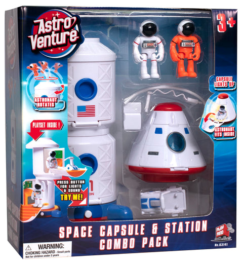 Astro Venture - Space Capsule and Station Combo Set--مجموعة كبسولات ومحطة الفضاء من استرو فينتشر