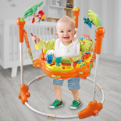 Babylove Happy Jungle Jumperoo Batteries Included-33-63568--بيبي لف مشاية تعليق هزاز مع العاب-33-63568