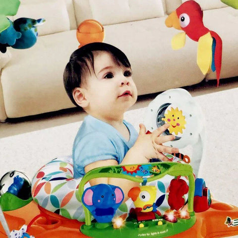 Babylove Happy Jungle Jumperoo Batteries Included-33-63568--بيبي لف مشاية تعليق هزاز مع العاب-33-63568