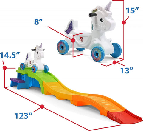 STEP2 UNICORN UP & DOWN ROLLER COASTER--عبة افعوانية اليونيكورن - مسار للاعلى والاسفل من ستيب2